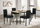 Garza Black Upholstered Dining Side Chair (Set of 4) by Coaster at Eve Furniture