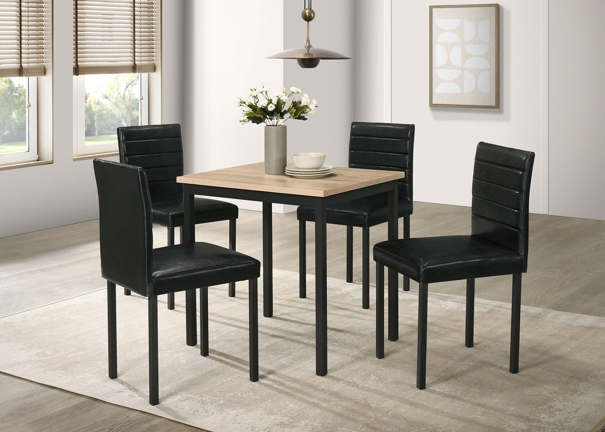 Garza Black Upholstered Dining Side Chair (Set of 4) by Coaster at Eve Furniture