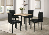 Garza Black Upholstered Dining Side Chair (Set of 4) by Coaster at Eve Furniture