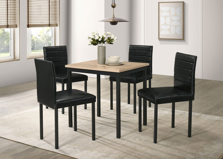 Garza Black Upholstered Dining Side Chair (Set of 4) by Coaster at Eve Furniture