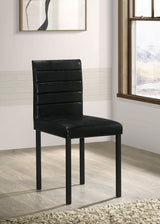Garza Black Upholstered Dining Side Chair (Set of 4) by Coaster at Eve Furniture