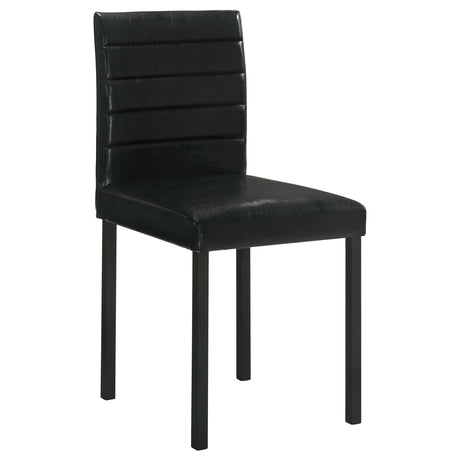 Garza Black Upholstered Dining Side Chair (Set of 4) by Coaster at Eve Furniture