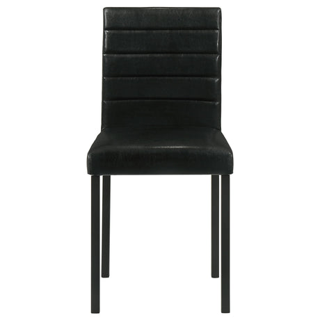 Garza Black Upholstered Dining Side Chair (Set of 4) by Coaster at Eve Furniture