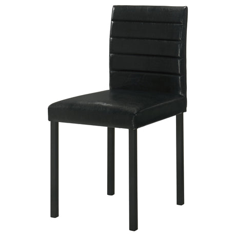 Garza Black Upholstered Dining Side Chair (Set of 4) by Coaster at Eve Furniture