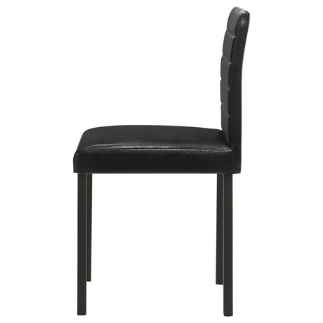 Garza Black Upholstered Dining Side Chair (Set of 4) by Coaster at Eve Furniture