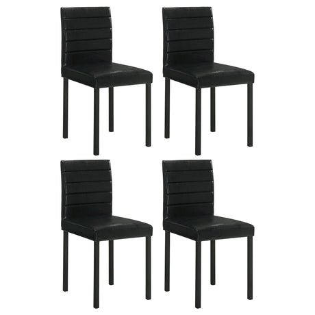 Garza Black Upholstered Dining Side Chair (Set of 4) by Coaster at Eve Furniture