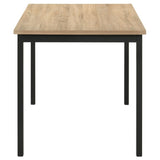 Garza Greige Oak/Black 5-piece Rectangular Dining Table by Coaster at Eve Furniture