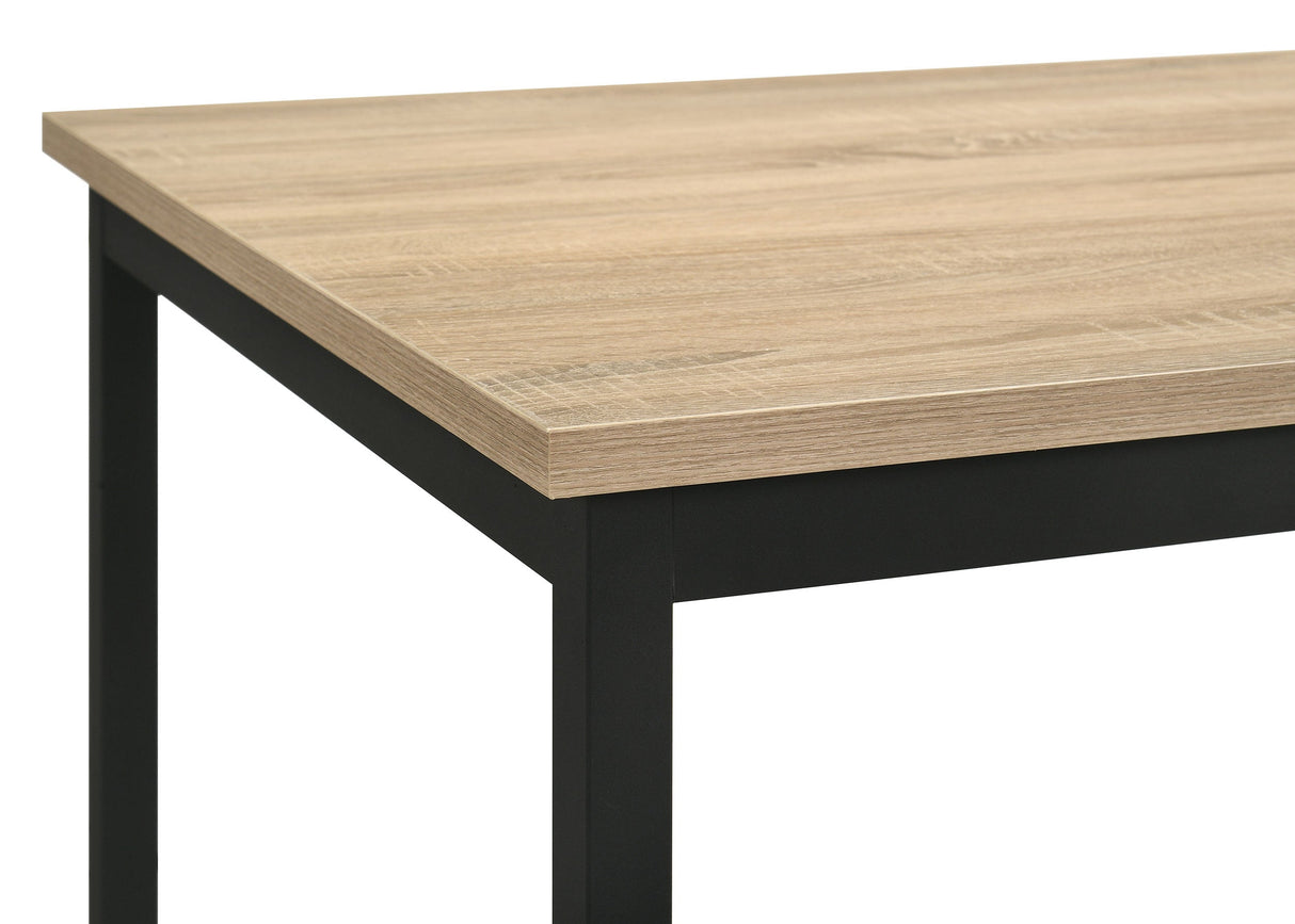Garza Greige Oak/Black 5-piece Rectangular Dining Table by Coaster at Eve Furniture