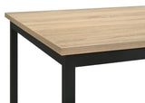 Garza Greige Oak/Black 5-piece Rectangular Dining Table by Coaster at Eve Furniture