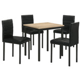 Garza Greige Oak/Black 5-piece Space Saving Rectangular Dining Table by Coaster at Eve Furniture