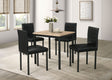 Garza Greige Oak/Black 5-piece Space Saving Rectangular Dining Table by Coaster at Eve Furniture