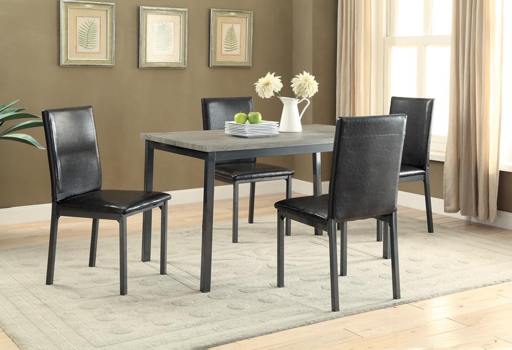 Garza Black Rectangular Dining Table