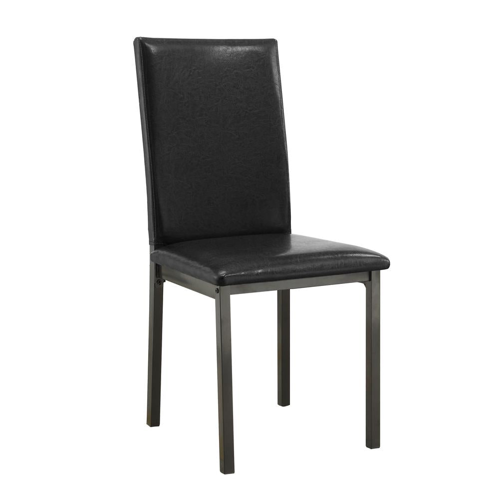 Garza Black Upholstered Dining Chairs, Set of 2