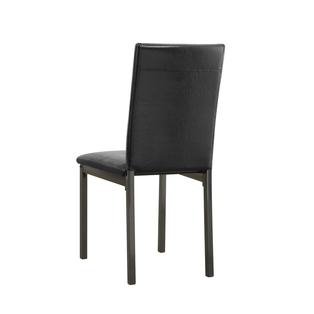 Garza Black Upholstered Dining Chairs, Set of 2