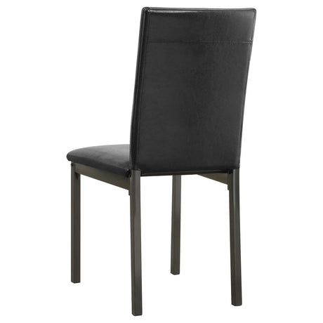 Garza Weathered Gray and Black 5-Piece Dining Set by Coaster at Eve Furniture