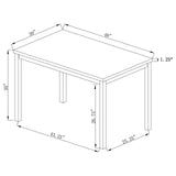 Garza Weathered Gray and Black 5-Piece Dining Set by Coaster at Eve Furniture