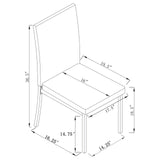 Garza Weathered Gray and Black 5-Piece Dining Set by Coaster at Eve Furniture