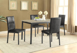 Garza Weathered Gray and Black 5-Piece Dining Set by Coaster at Eve Furniture
