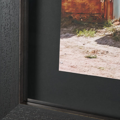 Gas Pumps by Richard Silver Hand Embelished Framed Art Print Matted under Glass by Mercana at Eve Furniture