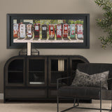 Gas Pumps by Richard Silver Hand Embelished Framed Art Print Matted under Glass by Mercana at Eve Furniture
