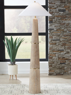 Gasparleigh Brown/Gold Finish Table Lamp by Ashley at Eve Furniture