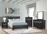 Gaston Black Nightstand by Crown Mark at Eve Furniture