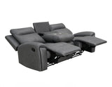Gaston Gray 3-Piece Manual Reclining Set by Steve Silver at Eve Furniture