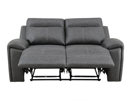 Gaston Gray 3-Piece Manual Reclining Set by Steve Silver at Eve Furniture