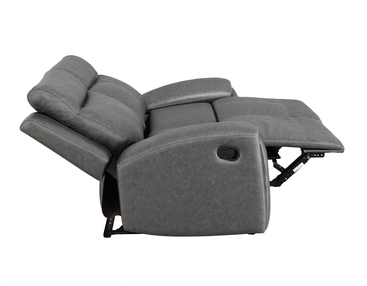 Gaston Gray 3-Piece Manual Reclining Set by Steve Silver at Eve Furniture