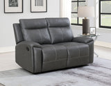 Gaston Gray 3-Piece Manual Reclining Set by Steve Silver at Eve Furniture