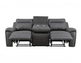 Gaston Gray 3-Piece Manual Reclining Set by Steve Silver at Eve Furniture