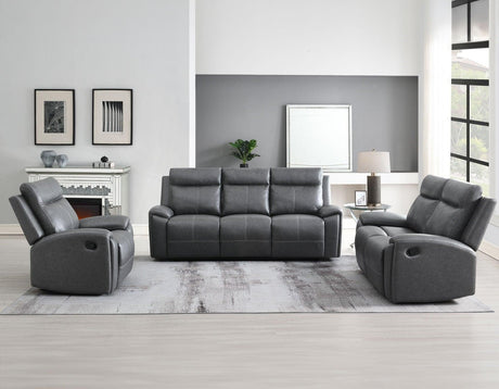 Gaston Gray Manual Glider Recliner by Steve Silver at Eve Furniture