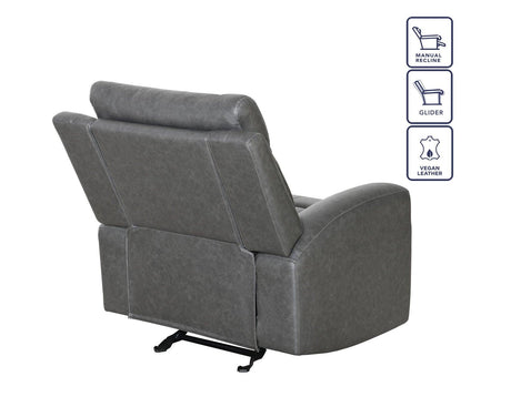 Gaston Gray Manual Glider Recliner by Steve Silver at Eve Furniture
