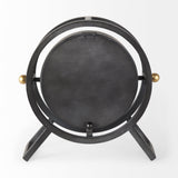 Gaston Gray Metal Circular Table Clock by Mercana at Eve Furniture