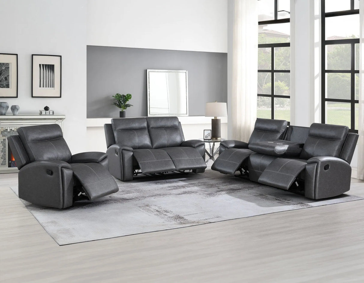 Gaston Reclining Sofa with Drop-Down Console by Steve Silver at Eve Furniture