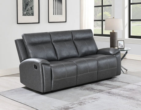 Gaston Reclining Sofa with Drop-Down Console by Steve Silver at Eve Furniture