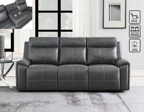 Gaston Reclining Sofa with Drop-Down Console by Steve Silver at Eve Furniture