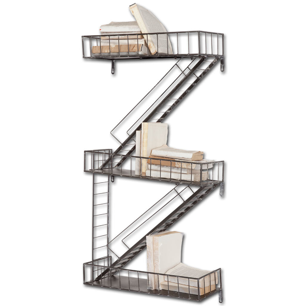 Gastown Wall Mounted Fire Escape Shelf by Mercana at Eve Furniture