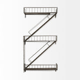 Gastown Wall Mounted Fire Escape Shelf by Mercana at Eve Furniture