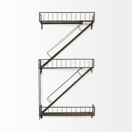 Gastown Wall Mounted Fire Escape Shelf by Mercana at Eve Furniture