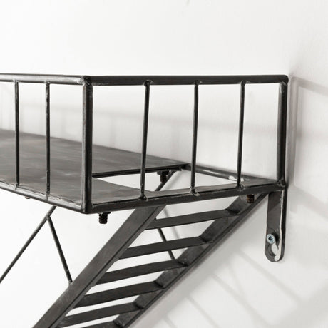 Gastown Wall Mounted Fire Escape Shelf by Mercana at Eve Furniture