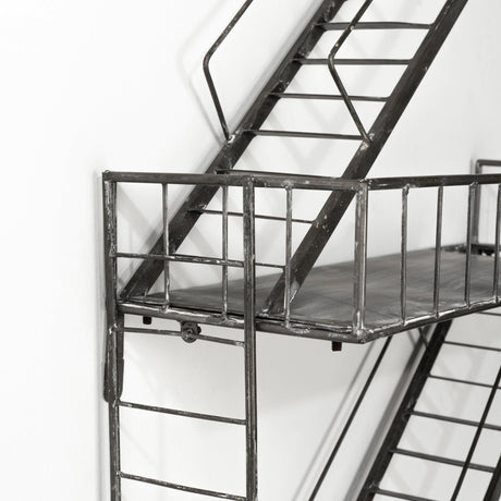 Gastown Wall Mounted Fire Escape Shelf by Mercana at Eve Furniture