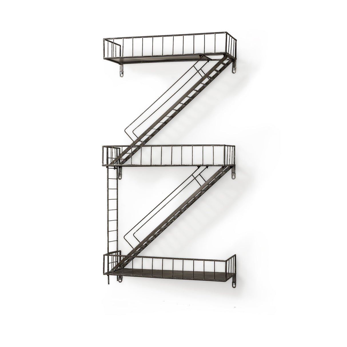 Gastown Wall Mounted Fire Escape Shelf by Mercana at Eve Furniture