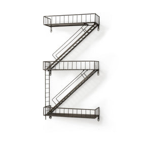 Gastown Wall Mounted Fire Escape Shelf by Mercana at Eve Furniture