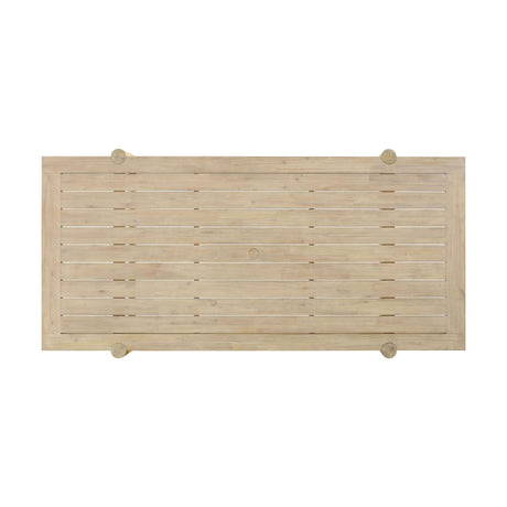 Gata Light Teak Outdoor 87" Rectangular Dining Table by TOV Furniture at Eve Furniture