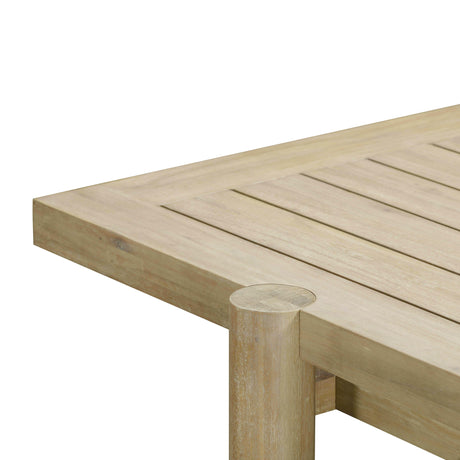 Gata Light Teak Outdoor 87" Rectangular Dining Table by TOV Furniture at Eve Furniture