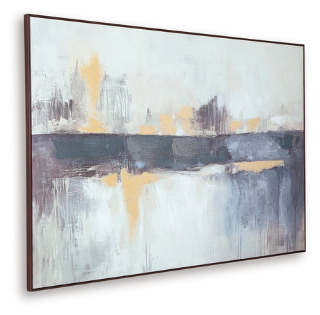 Gatesford Blue/White/Tan Wall Art by Ashley at Eve Furniture