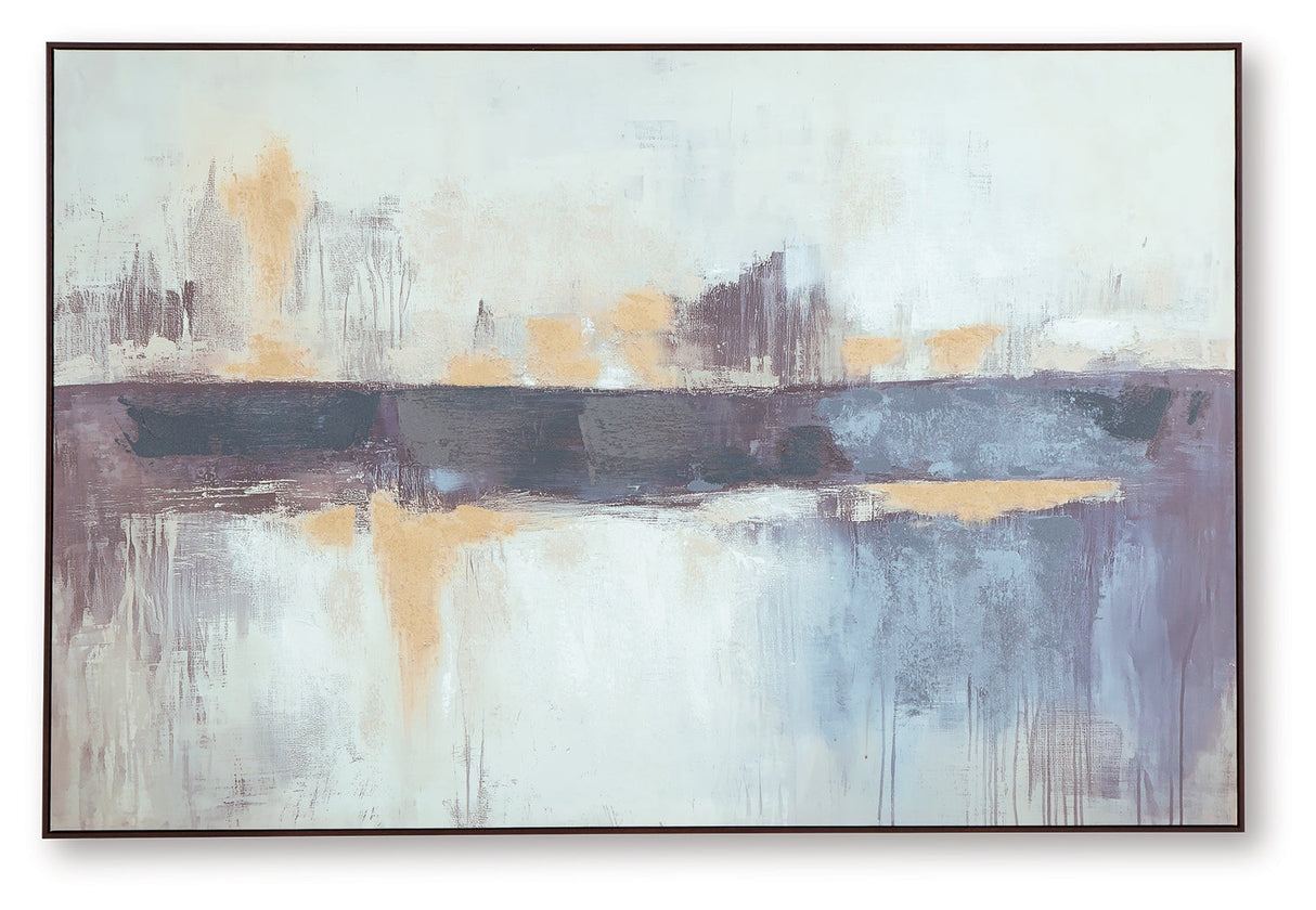 Gatesford Blue/White/Tan Wall Art by ASHLEY FURNITURE at Eve Furniture
