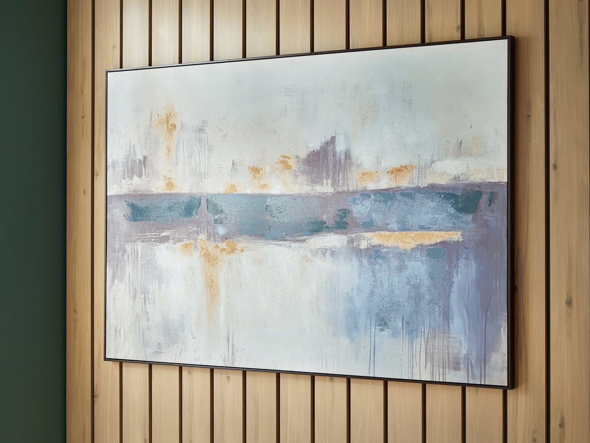 Gatesford Blue/White/Tan Wall Art by ASHLEY FURNITURE at Eve Furniture