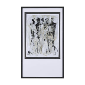 Gathering I by Mercana Studio a Hand Embellished Textured Framed Art Print Matted under Glass by Mercana at Eve Furniture